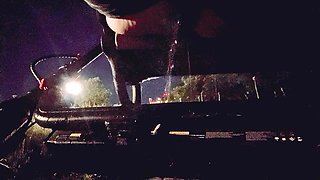 Pissing in public on my scooter