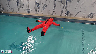 Human Life Raft - Inflated Suit Slave Pool Domination