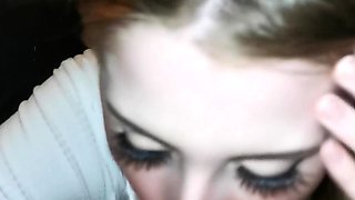 Czech amateur blowjob and fucking POV in public