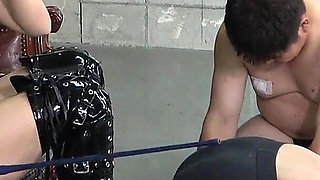 Two Masochists Compete Whipping Game, Each Time, Winner Get Reward of Mistress's Saliva, Loser Receives Whipping Punishment