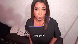 Motel Maid Sucks & Fucks for Her Tip! Deep Throat, Rough Pussy Pound, & Hot Mouth Cumshot