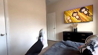 Sneaky Stepbro tears A Hole In My Yoga Pants Without Me Knowing