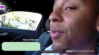 Interracial: Black guy fucks teen in his car (Holland porn)