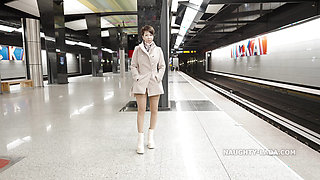 Just a  short jacket and stockings