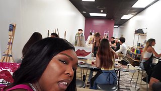 Dark-skinned hussy Munro Blaxxx enjoys fucking in public