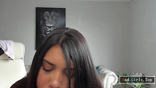 Perfect big ass and boobs slim babe closeup teasing