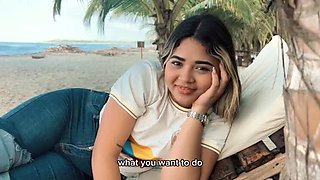 Blonde Teen Yohamedi1 Surprises Danny Medina With Unexpected Beach Blowjob