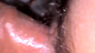 Spreading Her Tight Holes Until She Drips My Cum