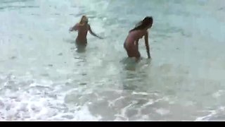 Nude Beach - PhotoShoot 2 - Two Babes Peeing