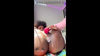 Jadeenasty1 Anal Masturbation and Big Ebony Ass Closeup Squirting
