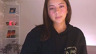 Shy brunette homemade amateur webcam teen