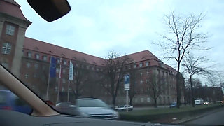 Picked up German Babe Enjoy Sucking Cock for Free Ride