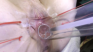 Far Spread Pussy Close up Fucking with Lamp 1000watt