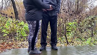 My Stepmom Takes Control of My Dick Outdoors