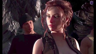 Animated 3D mom with a big caboose in gameplay