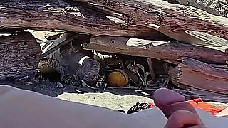 Risky Blowjob on the Canary Beach Caught with Intense Orgasm P2 - Misscreamy