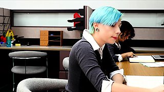 Teen in Schoolgirl Uniform Spanking Older Man