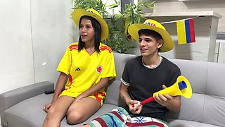 Young Hopesex Barefoot Dares Busty Bestie to Strip Completely Naked Without Panties for TS