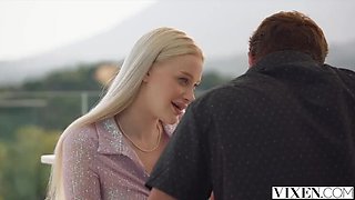 Blonde Vixen Avrora Meey Sucks Coworker's Thick Cock - Blowjob & Facial