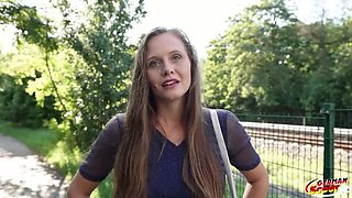 German Casting: Hairy Pussy Riddy Gets Multiple Orgasms from Rough Hardcore Fucking