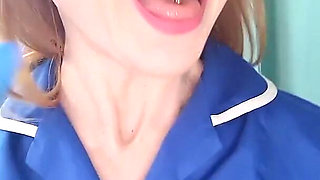 Naughty Nurse Catches You Peeking and Invites You to Fuck Her