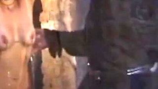 Humiliating hanging out, mouth tightening