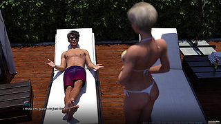 Summer Scent #1 - Meeting The Busty Blonde Stepsister Eve In Her Swimsuit