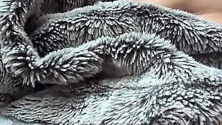American Wife Masturbating Under Fleece Blankets