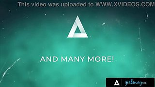 Lesbian Strap-On Anal: Kenna James Pounds Anna Claire Clouds Rough & Fast