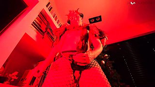 Facefucked by Krampus - Jaq Quicksilver Punishes You With POV Demon Cock and Big Clit Facefucking