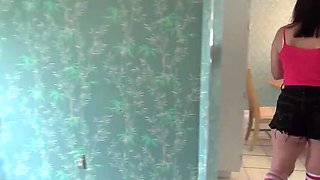 April Dawn Handjob and Blowjob - Big Natural Tits Teen Sucks Massive Cock