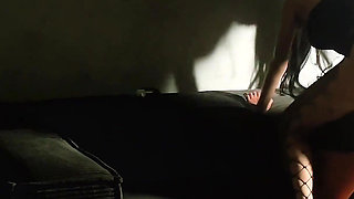 Real Lesbian Strap-on Session on the Couch