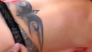 Finally she can fuck and a slut with big tits and a shaved pussy enjoys having a hard cock in her pussy