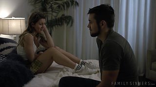 Paige Owens gets her tight pussy licked by Dante Colle's family in mixed family frenzy!