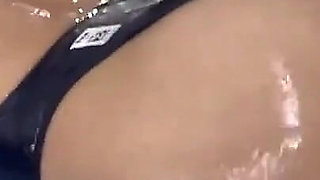 Oiled Girl Has Sex in the Swimming Pool