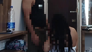 Pizza boy have fun with aunty