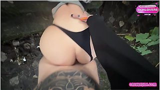 Huge Cock Fucks Nymphomaniac Slut With Glasses In Abandoned Place