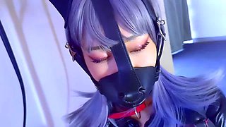 Yuca ヒトイヌ ヘットトレーニンクを受ける日本の女の子