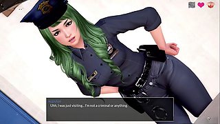 Hot mummy in public showing off her curves anime style