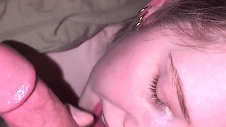 Deep oral pleasure for a thick throbbing cock