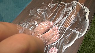 Amateur Babes Hook up with Foot Fetish Part #2 - Amateurs Recorded - Spoken in German