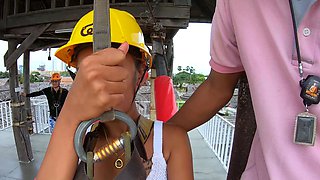 Ziplining and horny sex at home after