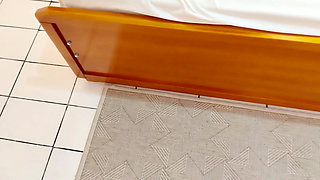 At the beach, my stepson cums 4 times in my hairy pussy and wants to put it in my ass