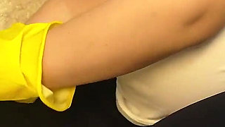 Giantess Stepsister Humiliates Tiny Stepbrother Giantess Stepsister Has a Yellow Latex Dishwashing Glove Because She