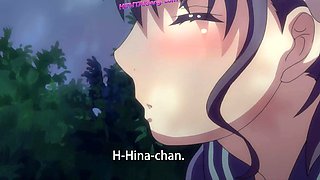 Public park anime slut drops panties for wet pussy play