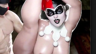 Tight Bald Pussy Harley Quinn Laughs While Getting a Nice Hard Bulging Fuck