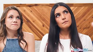 Dping our stepmom with our new strapons