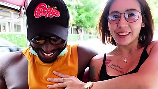 Busty Thai MILF picked up for a dirty interracial threesome