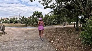 Horny Latina Neighbor Invites Me For Exercise And Shows Her Natural Tits - Cheeky Public Sex