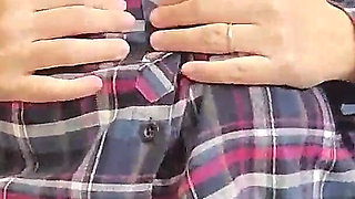 A Married Woman Masturbating with Her Legs Open